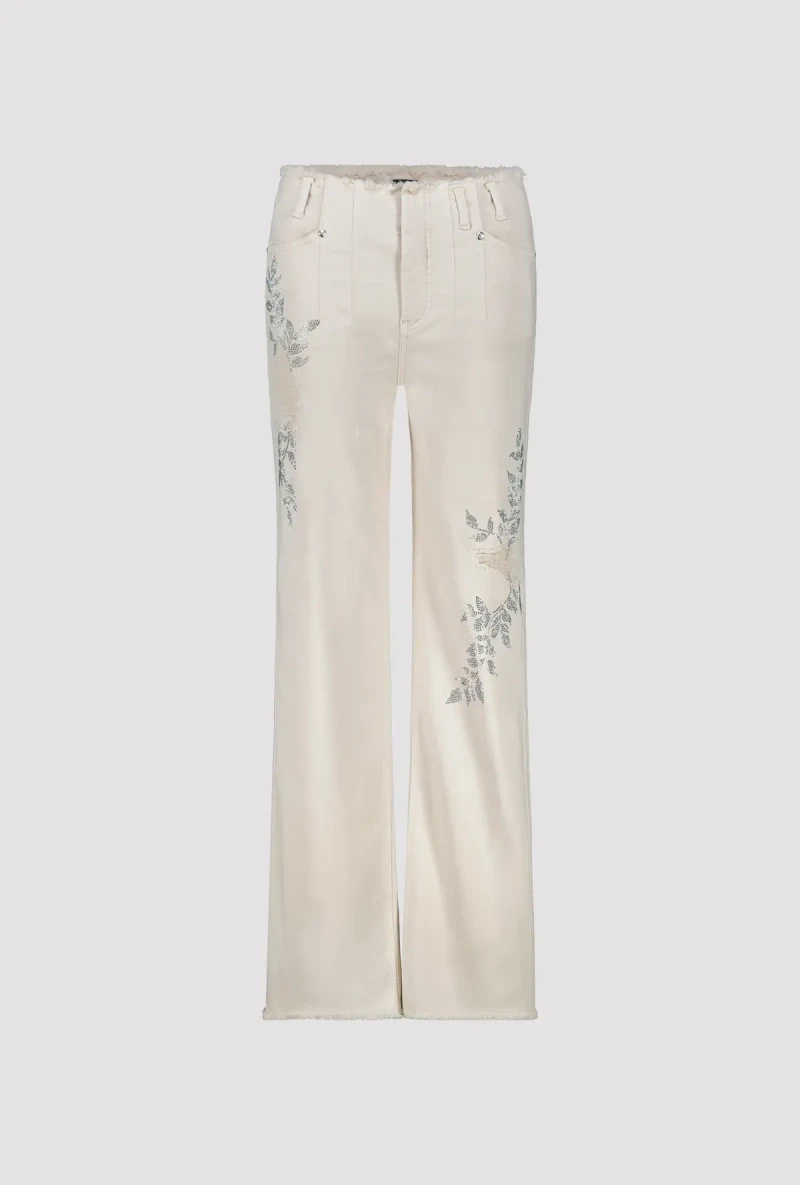 Monari Wide Leg Hose mit Schmuck Günstig kaufen