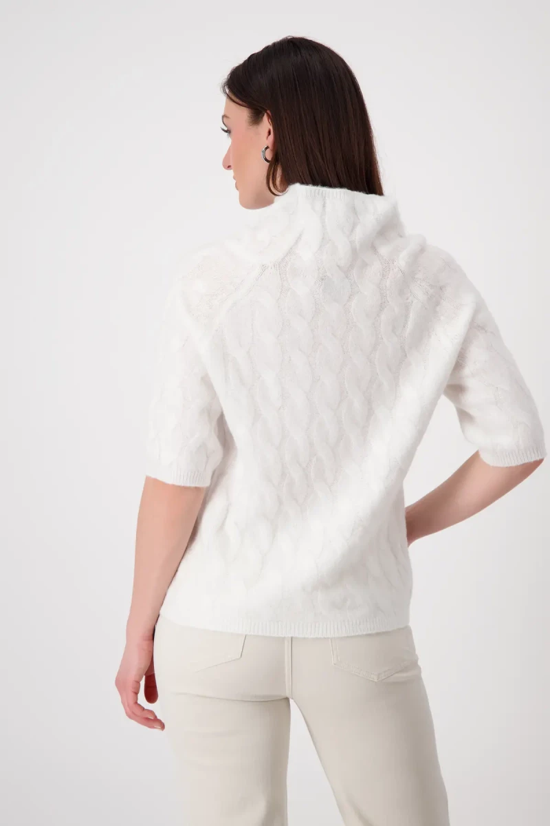 Monari Flauschiger Pullover mit Zopfmuster Flash Sale