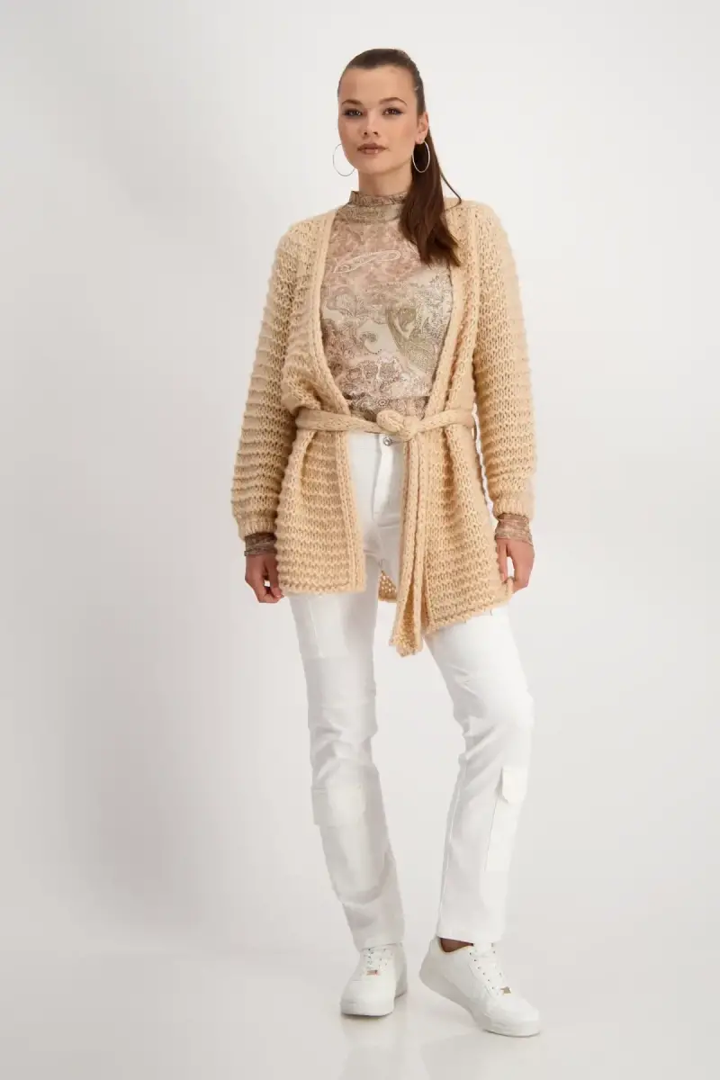 Monari Mesh Shirt mit Paisleymuster Weihnachtsangebot