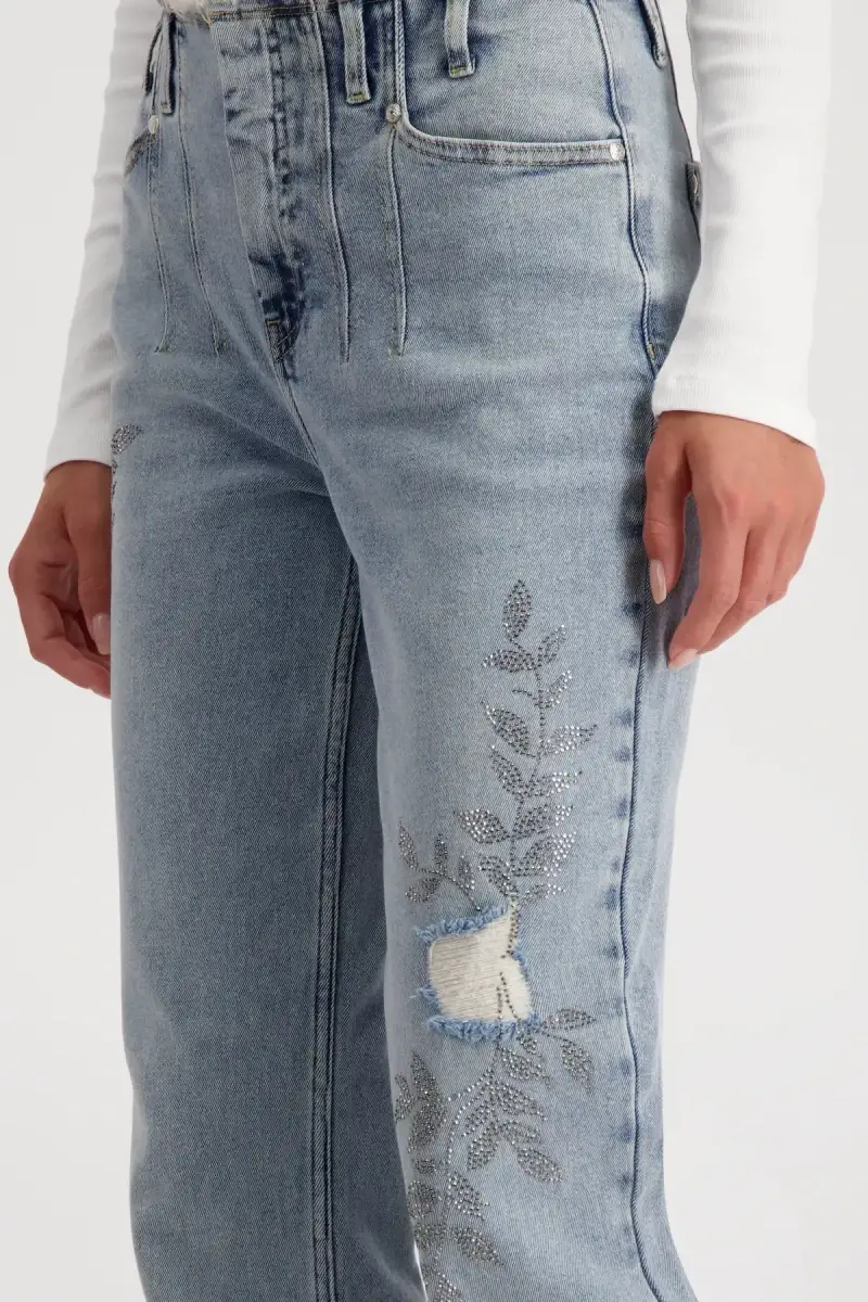 Monari Wide Leg Jeans mit Schmuck Muttertagsangebot