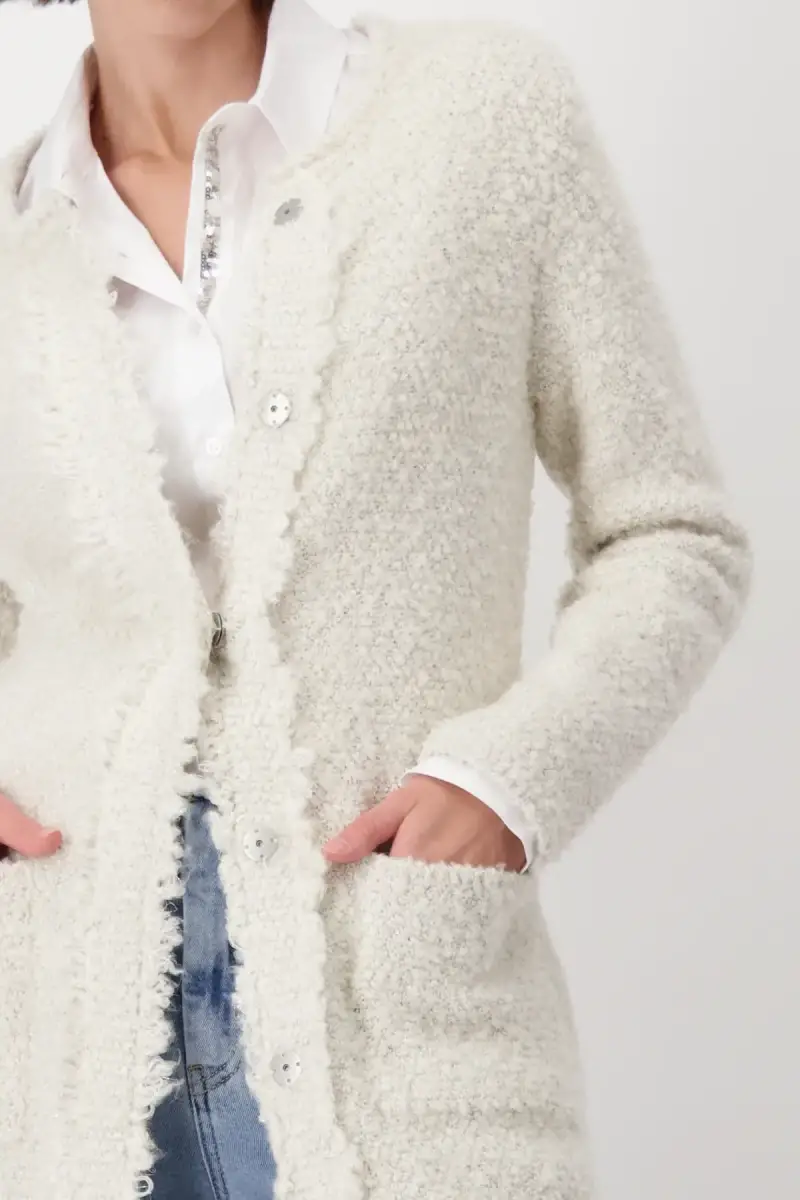 Monari Strickmantel mit Lurex Online Outlet
