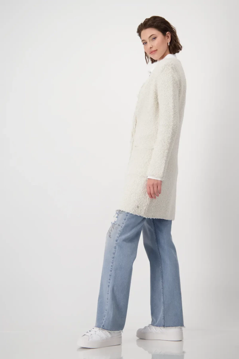 Monari Strickmantel mit Lurex Online Outlet