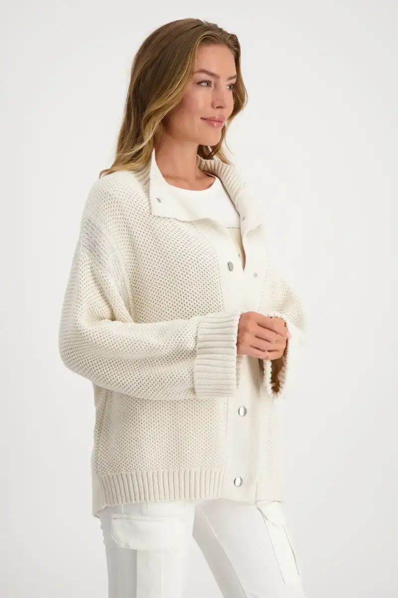 Monari Strickjacke mit Wabenmuster Kauf eins, bekomm eins gratis