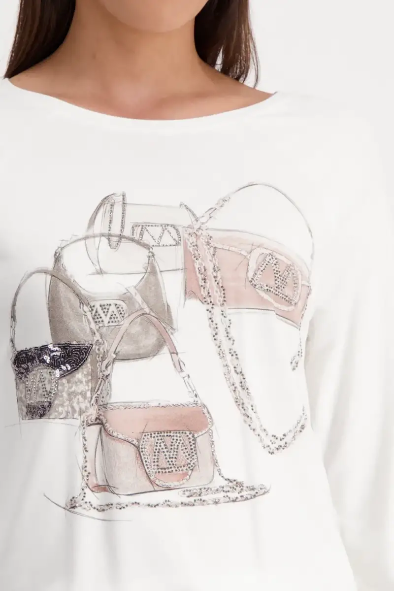 Monari Shirt mit Taschen Print Kostenlose Rückgabe