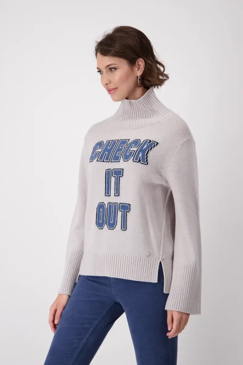 Monari Strickpullover mit Schrift Bis zu 55% Rabatt
