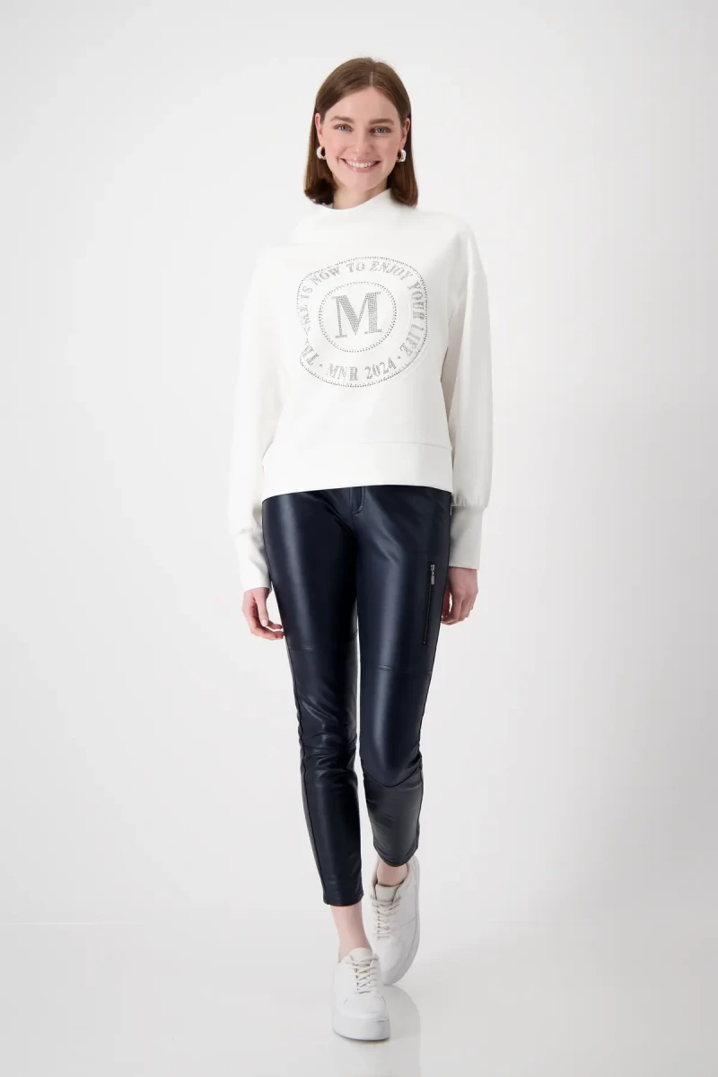 Monari Sweatshirt mit Emblem Print Riesige Rabatte