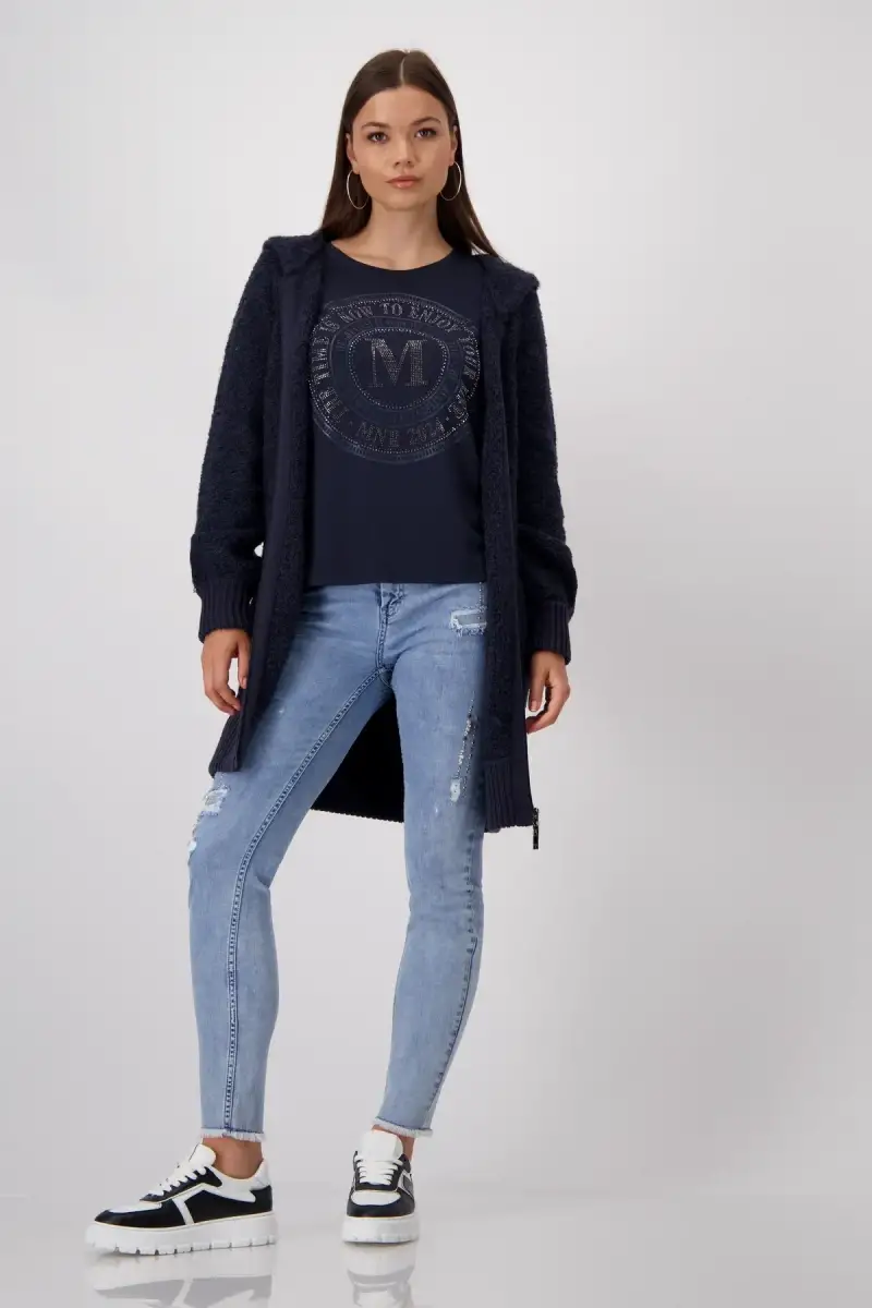 Monari Shirt mit Emblem Print Speichern exportieren
