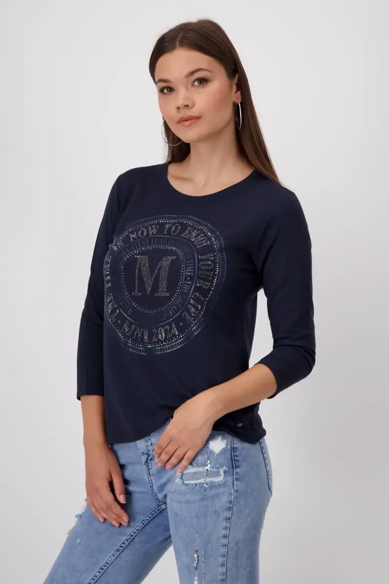 Monari Shirt mit Emblem Print Speichern exportieren