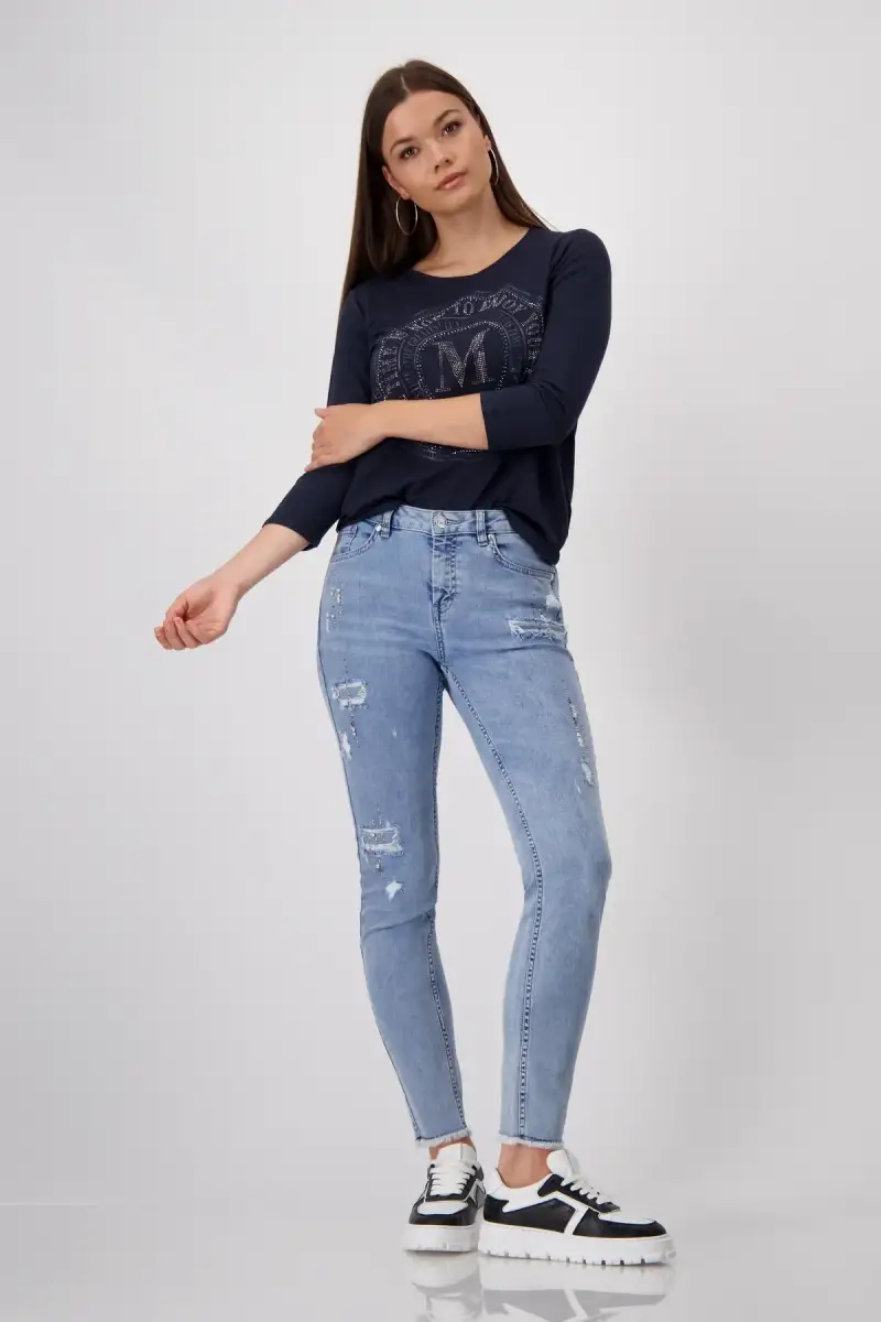 Monari Shirt mit Emblem Print Speichern exportieren
