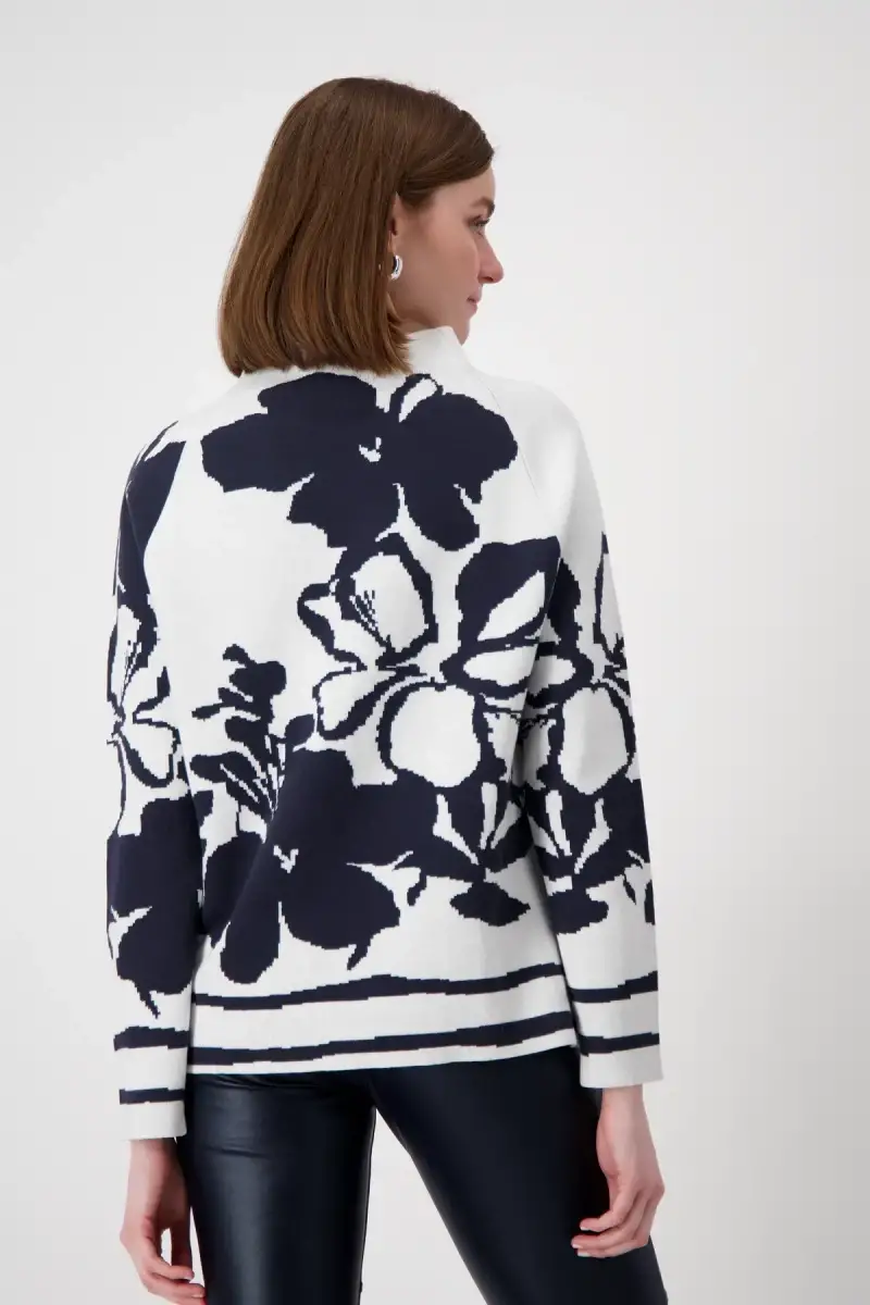 Monari Pullover mit Blumenmuster Im Verkauf