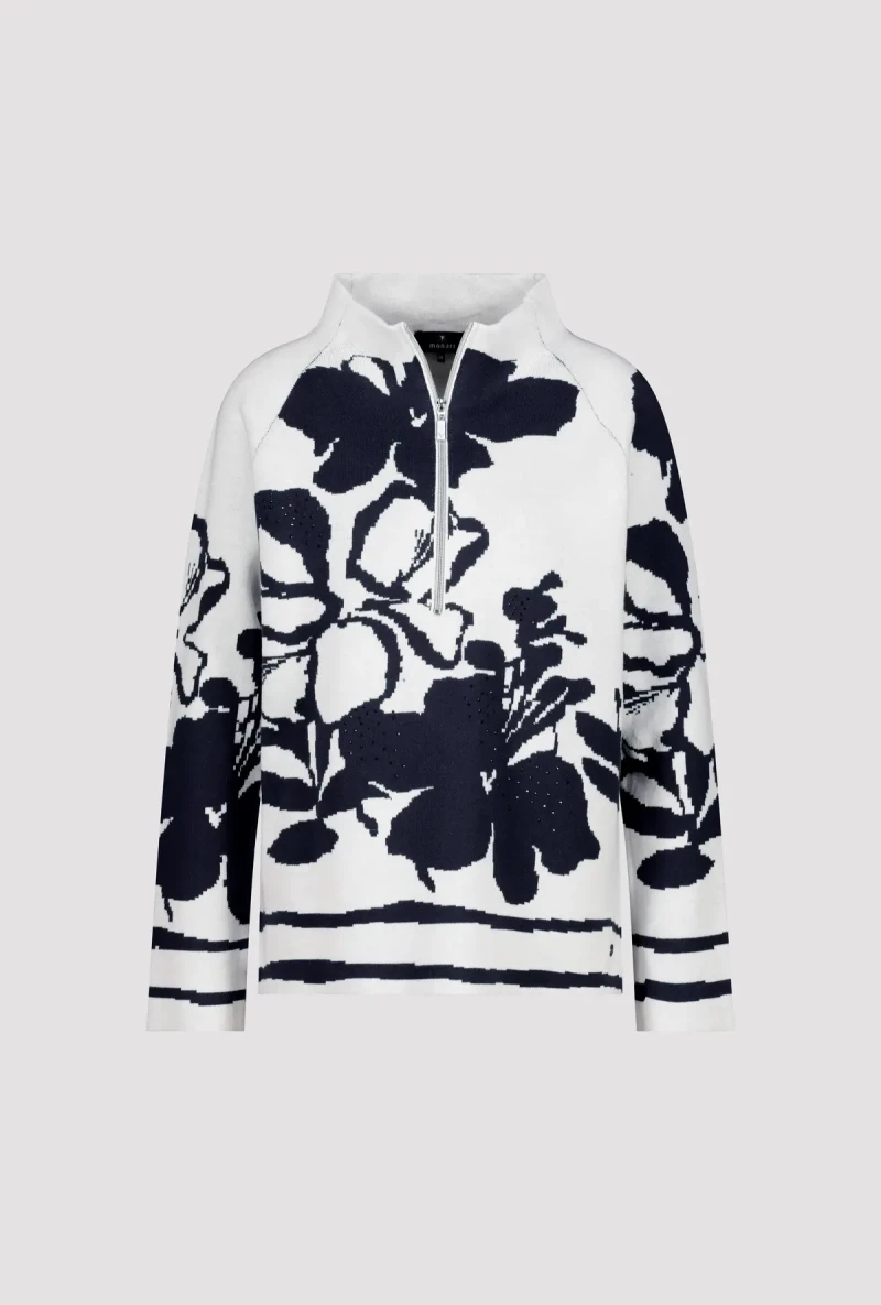 Monari Pullover mit Blumenmuster Im Verkauf
