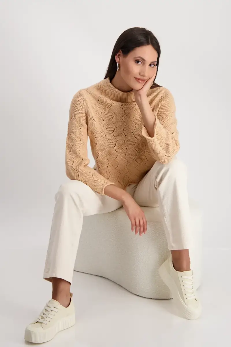 Monari Pullover mit Zopfmuster 50% Rabatt für begrenzte Zeit