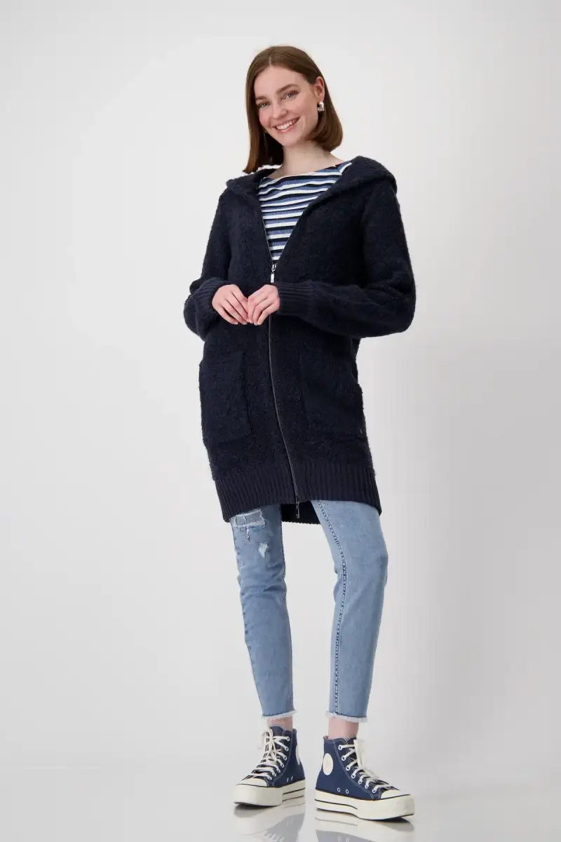 Monari Boucle Jacke mit Kapuze Auslauf