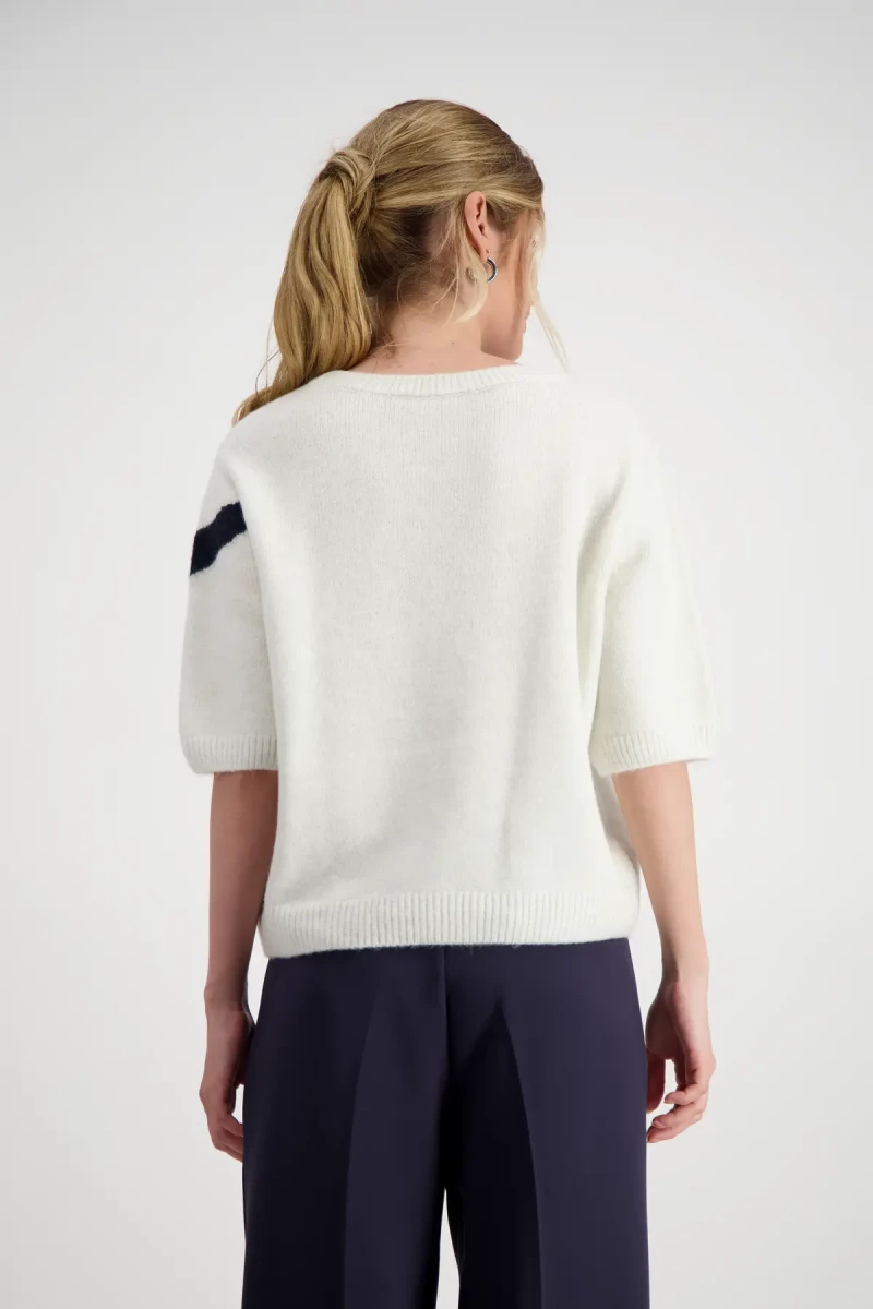 Monari Strickpullover mit Intarsienmuster im Angebot