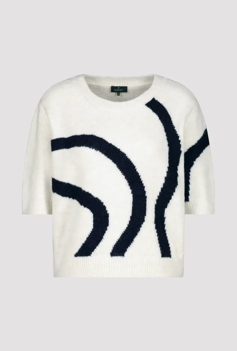 Monari Strickpullover mit Intarsienmuster im Angebot