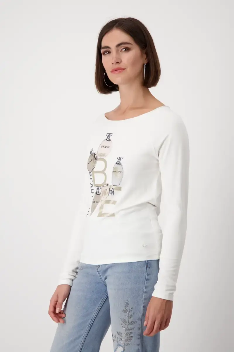 Monari Shirt mit Parfüm Flakons Print Top Angebot