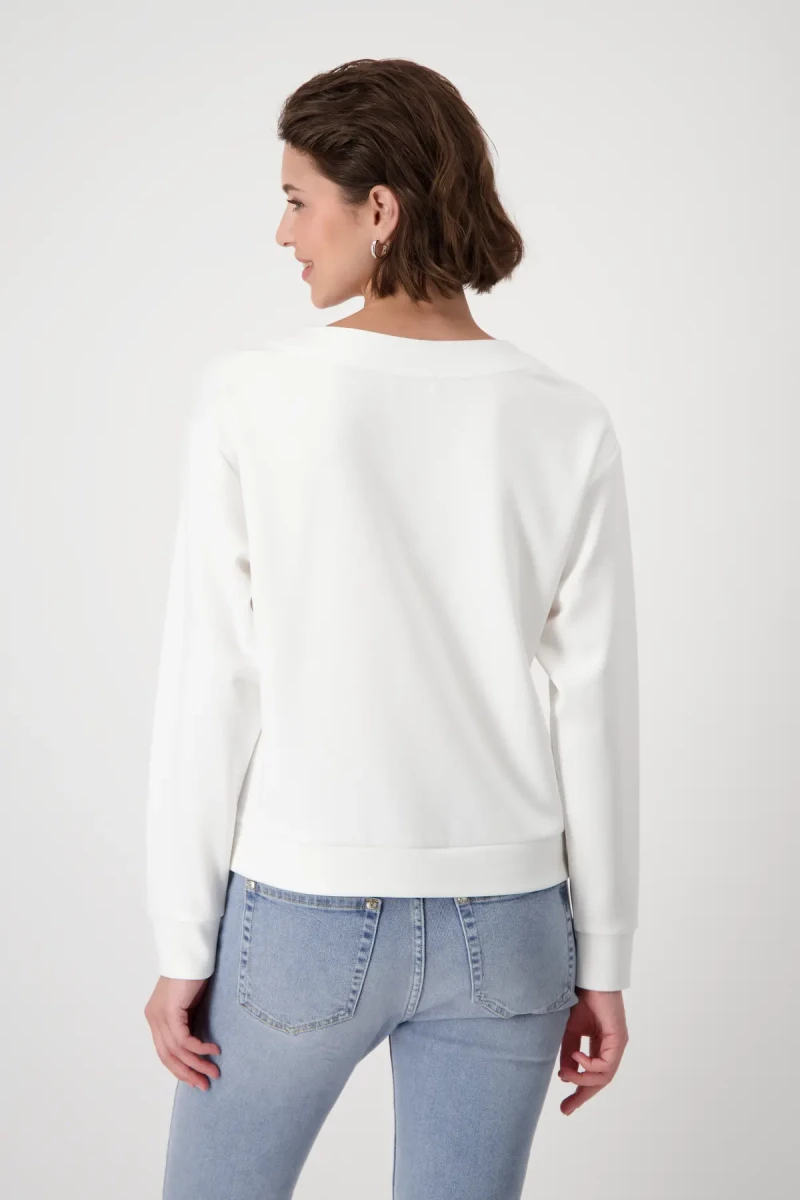 Monari Sweatshirt mit Schrift Neueste Mode