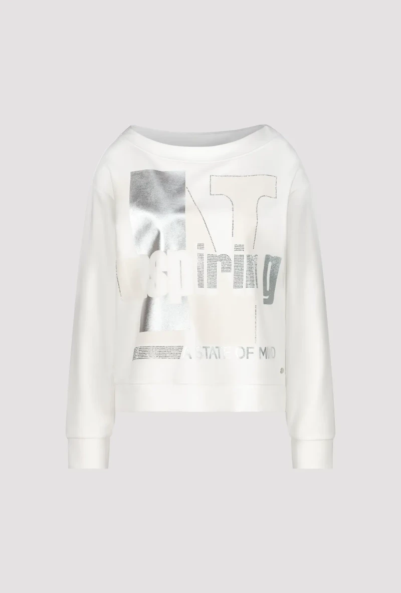 Monari Sweatshirt mit Schrift Neueste Mode
