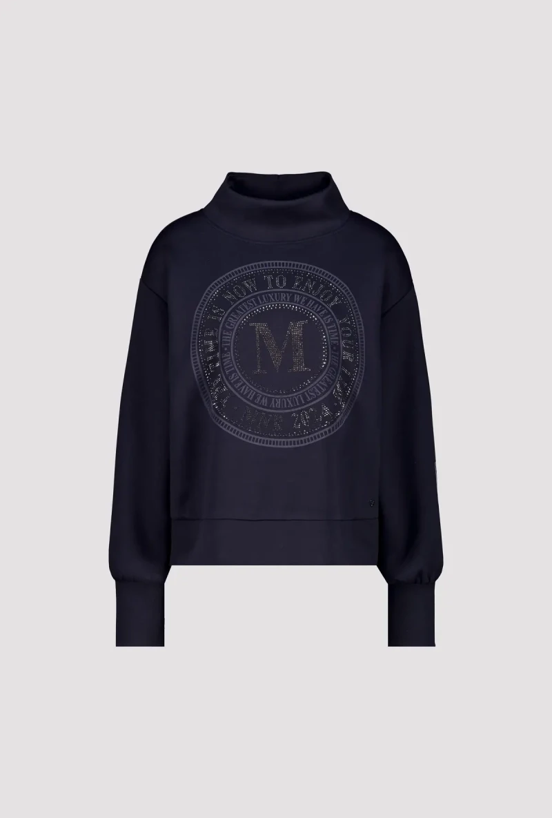 Monari Sweatshirt mit Emblem Print Riesige Ersparnisse