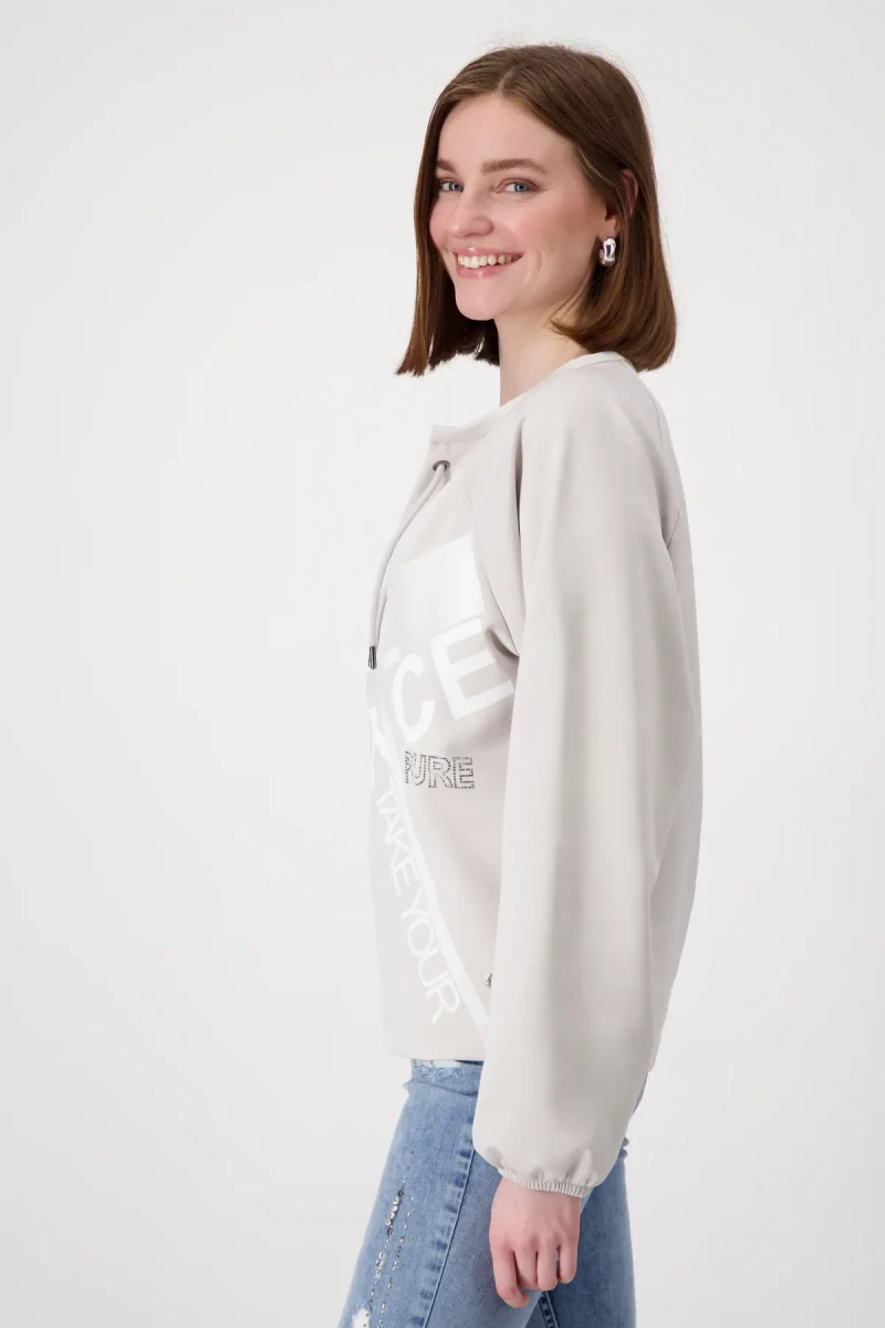 Monari Sweatshirt mit Schmuckschrift Super Sparpreis