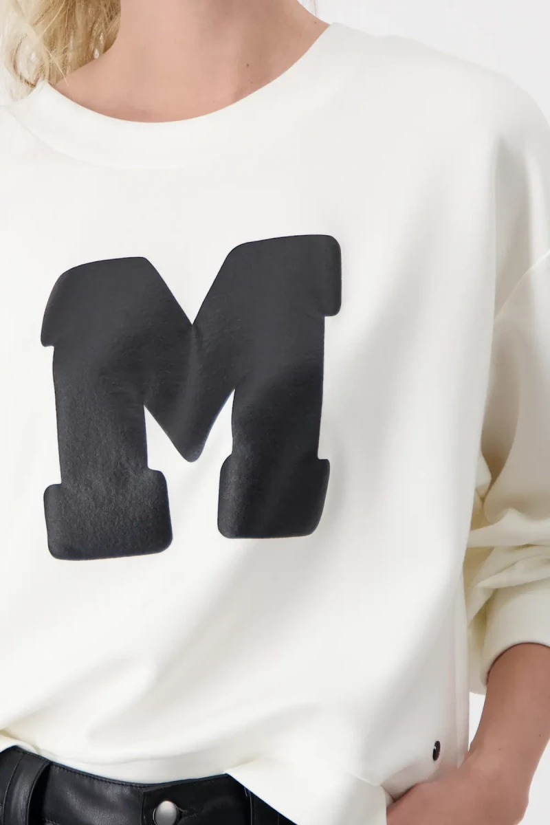 Monari Sweatshirt mit Buchstaben Print Kostenlose Rückgabe