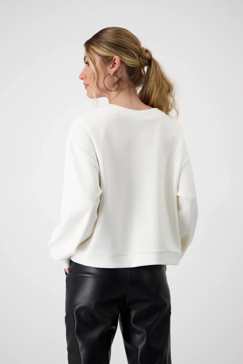 Monari Sweatshirt mit Buchstaben Print Kostenlose Rückgabe