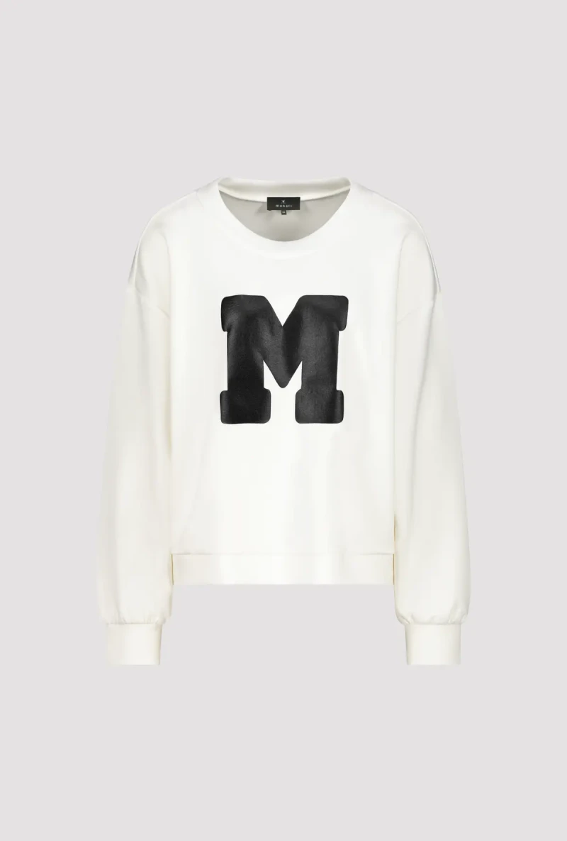 Monari Sweatshirt mit Buchstaben Print Kostenlose Rückgabe