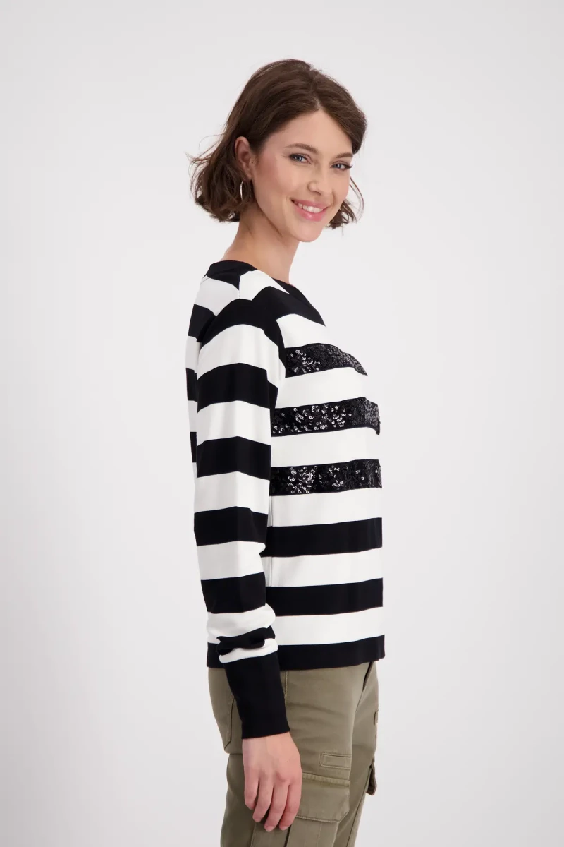 Monari Sweatshirt mit tonigen Pailletten Bis zu 60% Rabatt