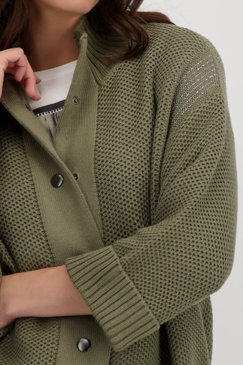 Monari Strickjacke mit Wabenmuster Black Friday Preise