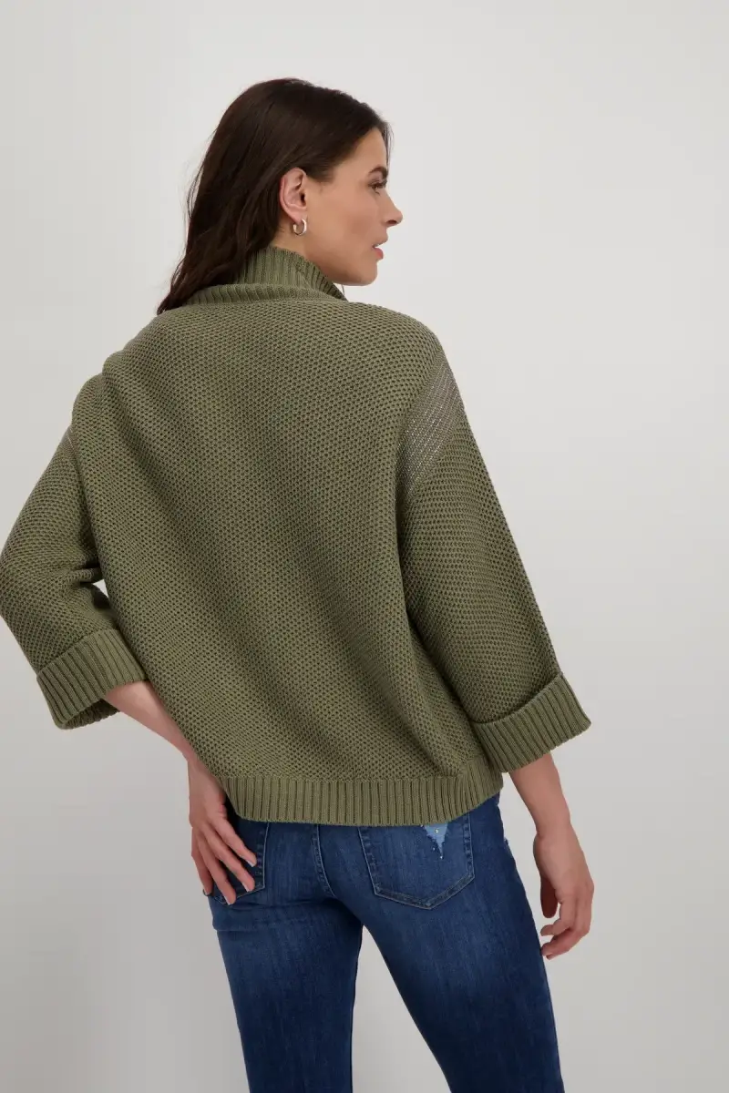 Monari Strickjacke mit Wabenmuster Black Friday Preise