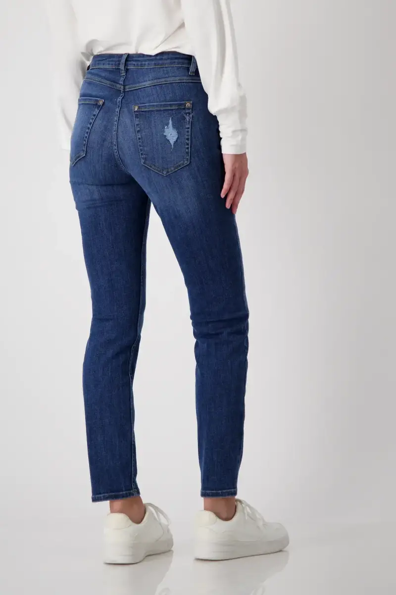Monari Destroyed Jeans mit Strass Online