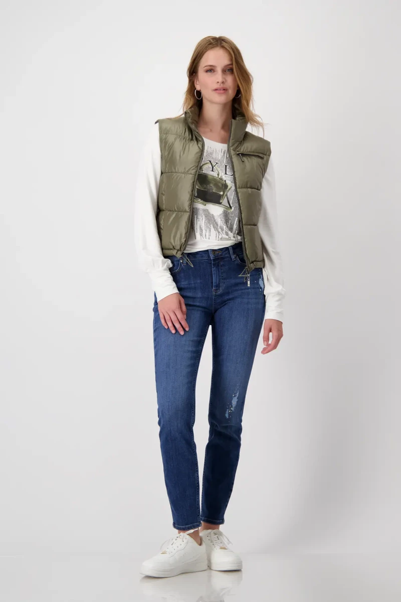 Monari Destroyed Jeans mit Strass Online