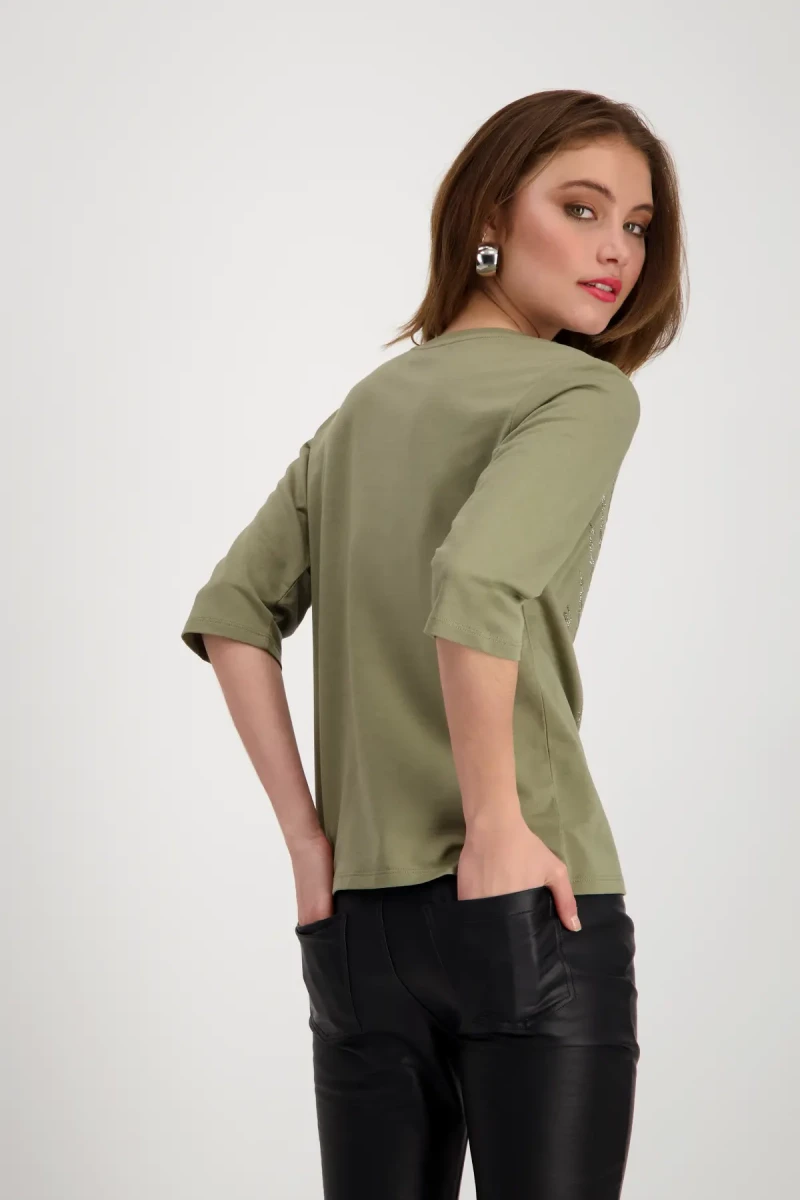 Monari Shirt mit Strass Schrift Outlet