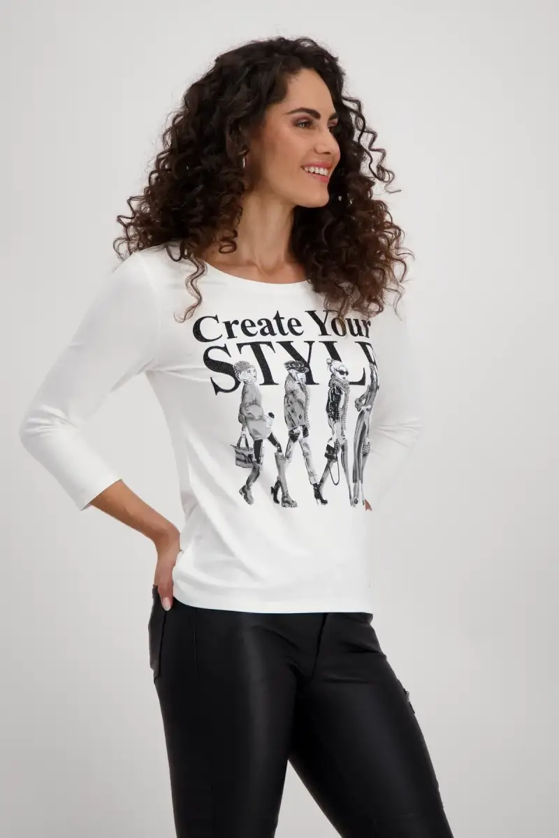 Monari Shirt mit Frauen Zeichnung Verkauf