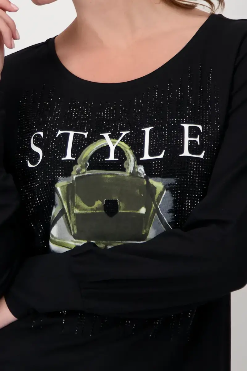 Monari Shirt mit Taschen Print Günstiger Verkauf