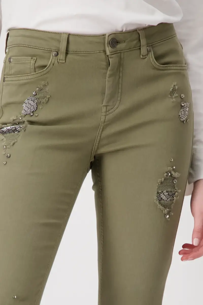 Monari Destroyed Jeans mit Schmuck Fabrikverkauf
