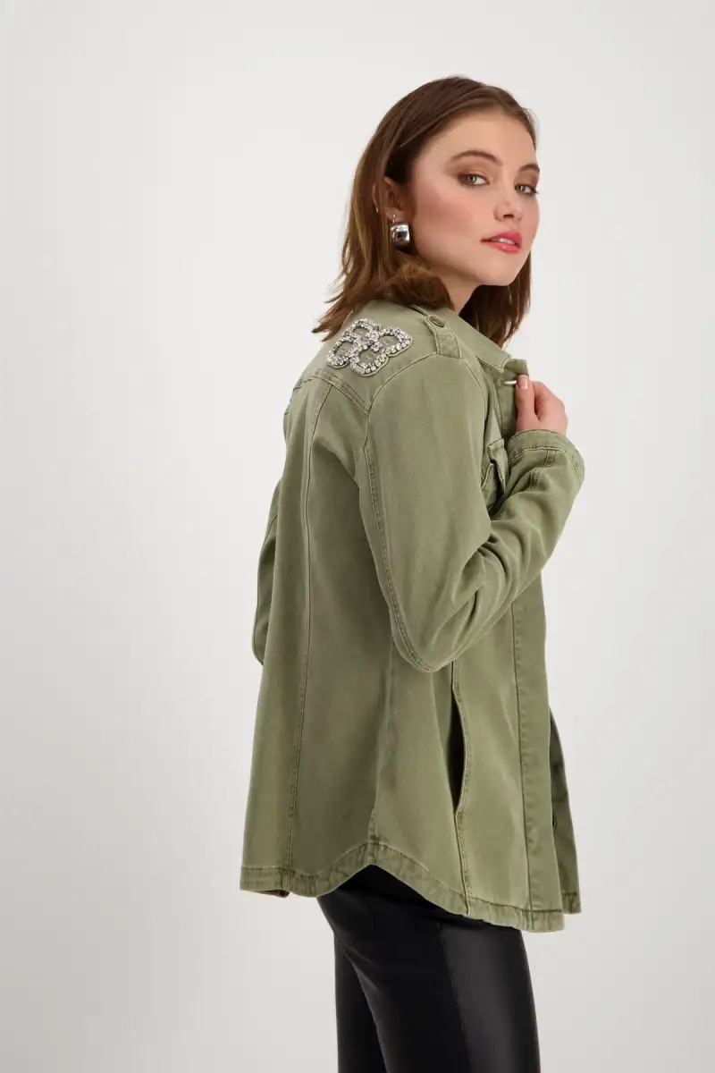 Monari Hemdjacke mit Schmucksteinen Kostenloser Versand