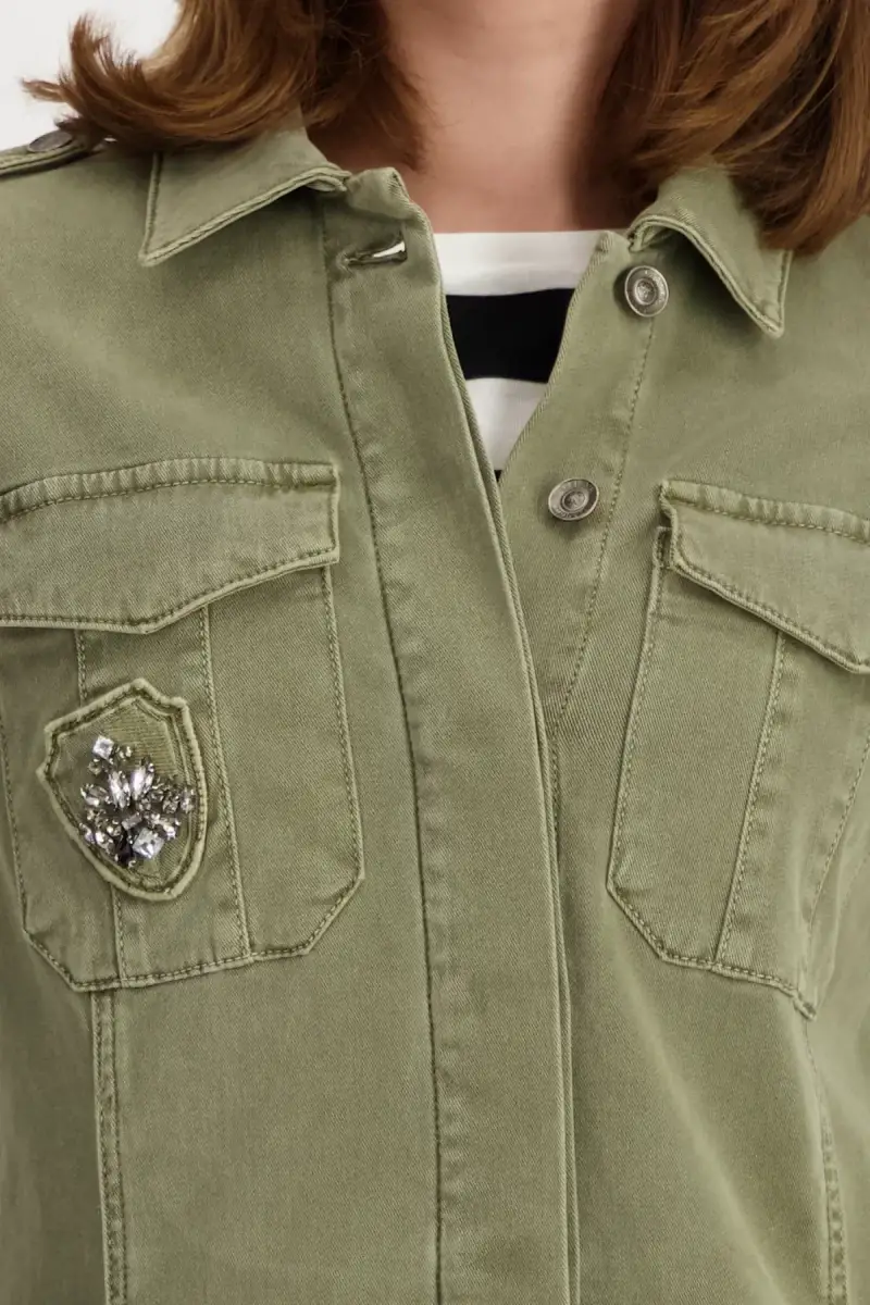 Monari Hemdjacke mit Schmucksteinen Kostenloser Versand