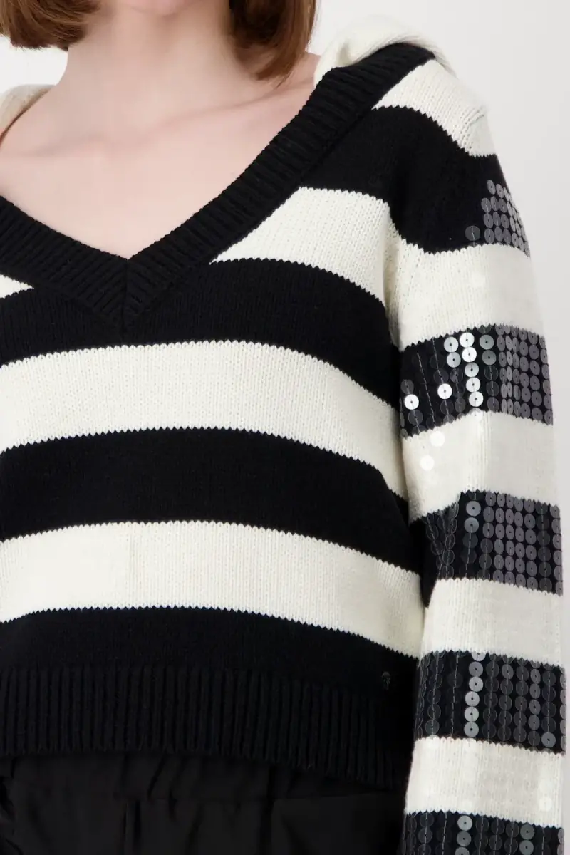 Monari Strickpullover mit Streifen Fabrik Onlineshop