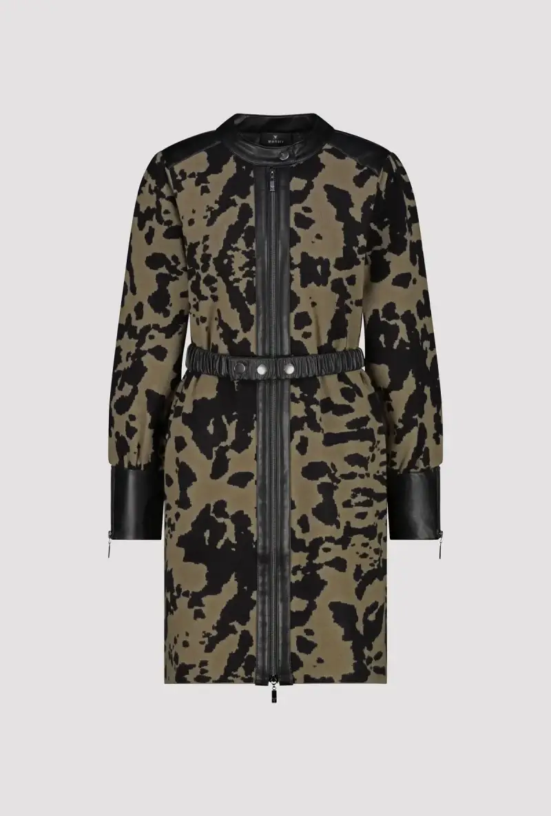 Monari Strickmantel mit Leo-Camouflage Muster Fabrikpreis