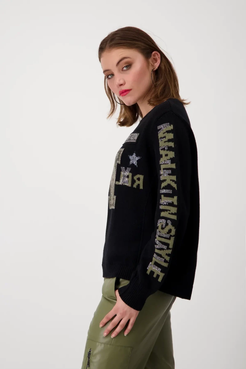 Monari Pullover mit Strass Sonderangebot