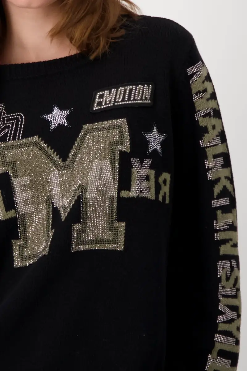 Monari Pullover mit Strass Sonderangebot