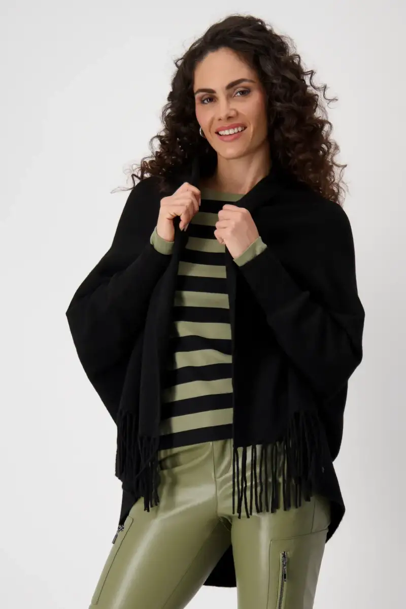 Monari Cape mit Schalkragen