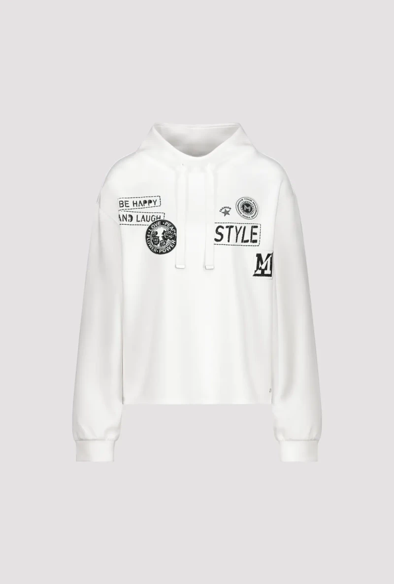 Monari Sweatshirt mit Patches und Strass Weihnachtsangebot
