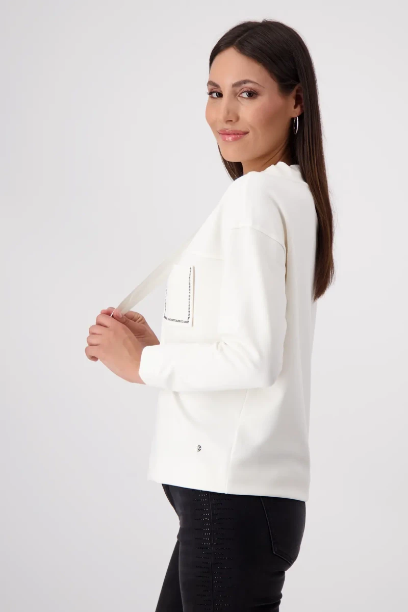 Monari Sweatshirt mit geschmückten Taschen Zeitlich begrenztes Angebot