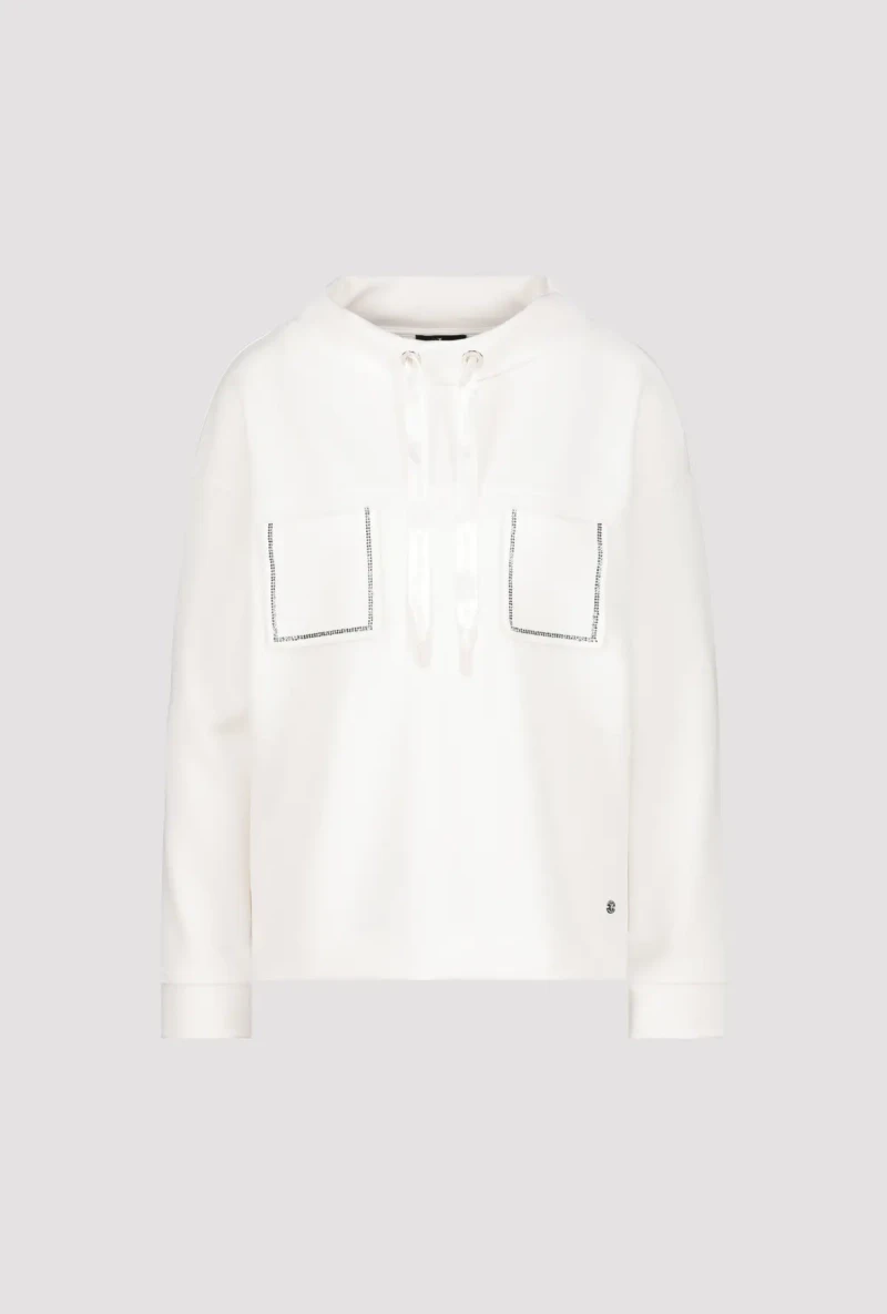 Monari Sweatshirt mit geschmückten Taschen Zeitlich begrenztes Angebot