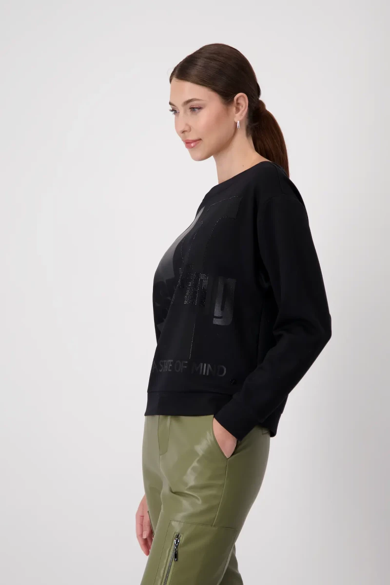 Monari Sweatshirt mit Schrift Exklusive Angebote