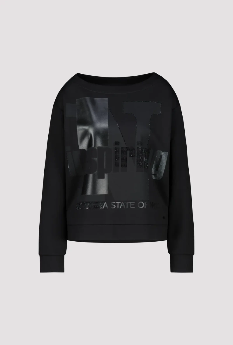 Monari Sweatshirt mit Schrift Exklusive Angebote