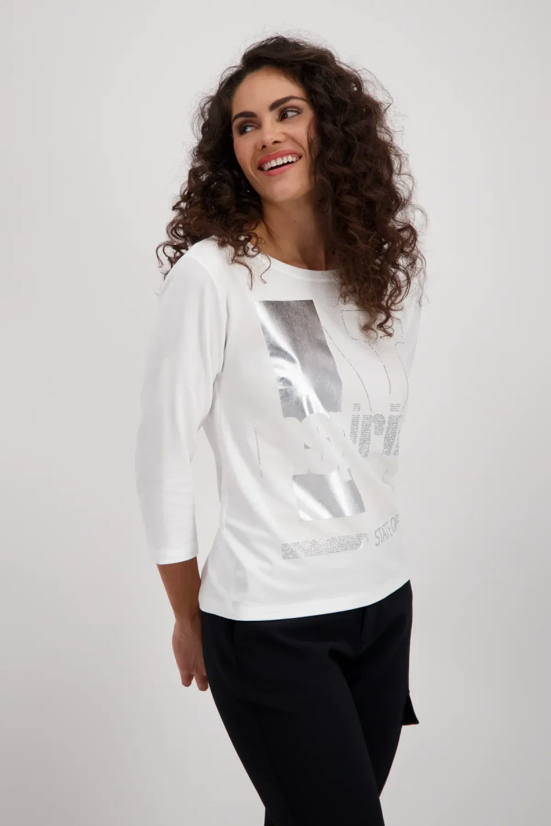 Monari Shirt mit tonigem Print Räumungsverkauf