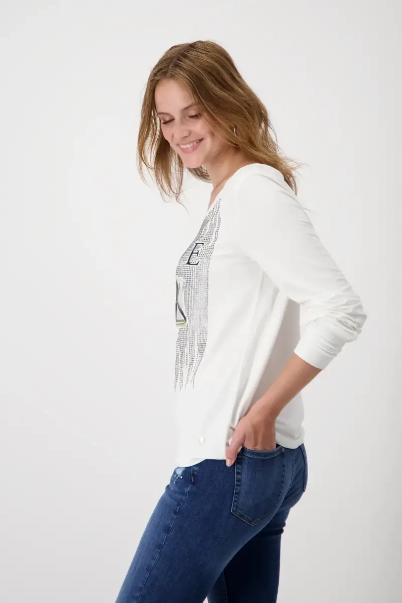 Monari Shirt mit Taschen Print Tägliche Deals